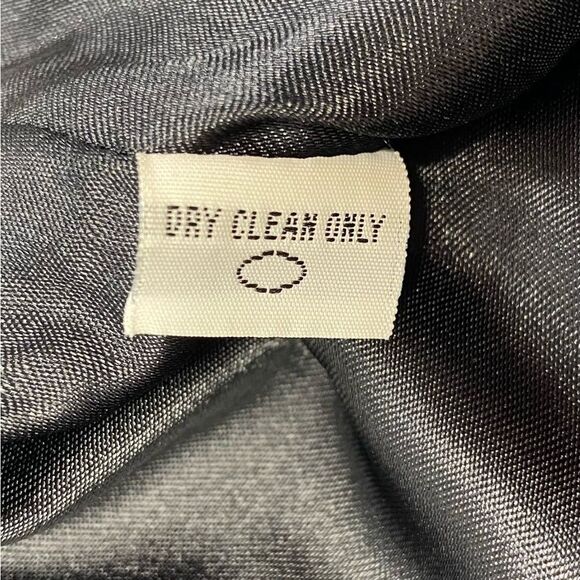 Marisa Christina Vintage Black Velvet Ribbon Trimmed Side Zip Lined Skirt Size 6 - Picture 6 of 9